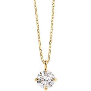 Women's 14K Gold Plated Cubic Zirconia Diamond Pendant Necklace